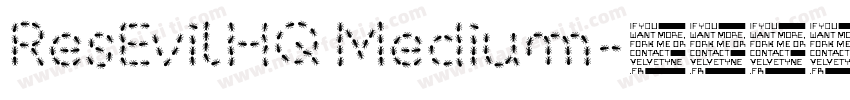 ResEvilHQ Medium字体转换